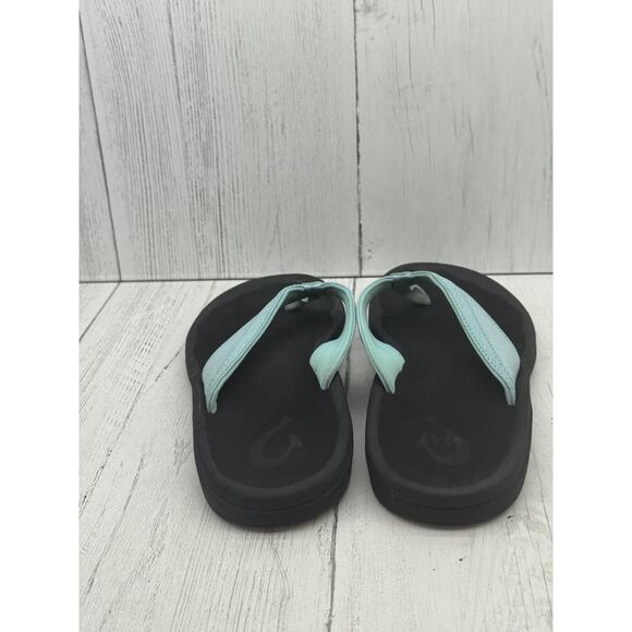 Olukai Ohana Women's Flip Flops Thong Sandals Sz 8 Light Blue Teal Sea Glass - Picture 4 of 10